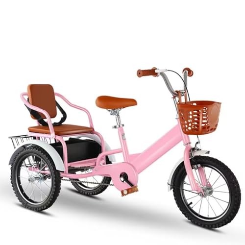 Pedaldreiräder für Kleinkinder,Cruiser-Dreiräder mit Einzelbremse,Kettenfahrrad,Tandem-Dreiräder mit Rücksitz,Kinderdreiräder für den täglichen Gebrauch,Dreiräder,Speichenräder von LSQXSS