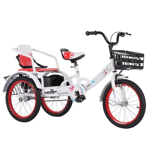 Pedaldreiräder für Kleinkinder,Cruiser-Dreiräder mit Einzelbremse,Kettenfahrrad,Tandem-Dreiräder mit Rücksitz,Kinderdreiräder für den täglichen Gebrauch,Dreiräder,Speichenräder von LSQXSS