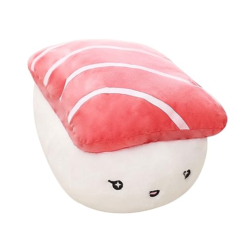 LSSHPZLFC 16-Zoll-Lachs-Sushi-Plüschtier, Lebensechte Japanische Lebensmittelform, Gefülltes Spiegelei, Thunfisch-Sushi-Plüschtier, Weiches Kissen, Bett, Sofa, Auto, Dekoration, Geschenke(Red) von LSSHPZLFC