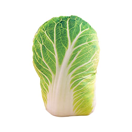 LSSHPZLFC 3D-Gemüse-Wurfkissen, Lustiges Essenskissen, Weiche Mädchenkissen, Kissen, Niedliches Plüsch-Stofftier, Schlafsofa, Dekoratives Geschenk for Kinder, Mädchen, Jungen(Cabbage) von LSSHPZLFC