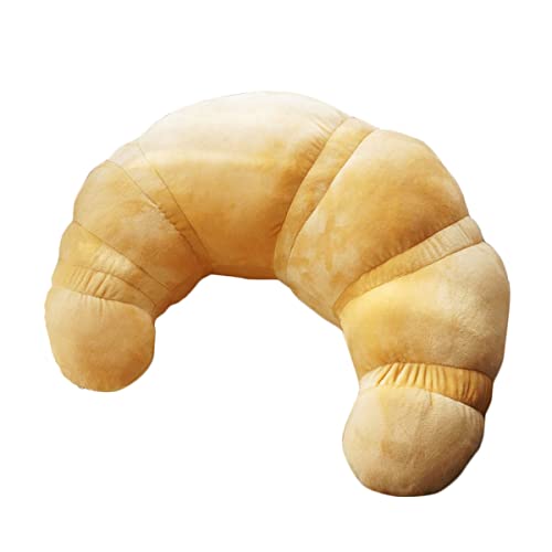 LSSHPZLFC Croissant Plüschtier 19 Zoll Brotform Wurfkissen Dekor Weiches Croissant U-förmiges Kissen Kissen Lendenkissen Nackenkissen Geburtstagsgeschenk for Kinder von LSSHPZLFC