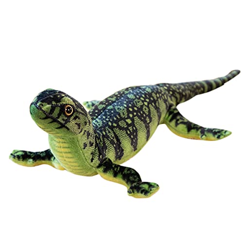 LSSHPZLFC Eidechsen-Plüschtier, 29-Zoll-Chamäleon-Gecko-Simulations-Reptilien-Plüschtierpuppe, Lebensechte Geschenke for Kinder, Geburtstag, Weihnachten(Green) von LSSHPZLFC