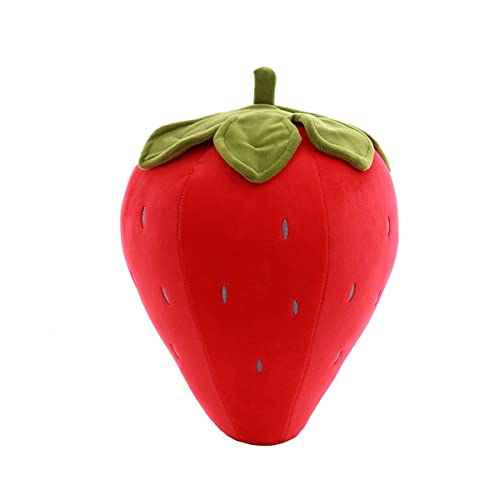 LSSHPZLFC Erdbeer-Plüschkissen, Weiche Simulation, Süße Erdbeer-Plüschkissen, Obst, Superweiche Mädchenkissen for Kinder, Heimdekoration(Red,40cm) von LSSHPZLFC