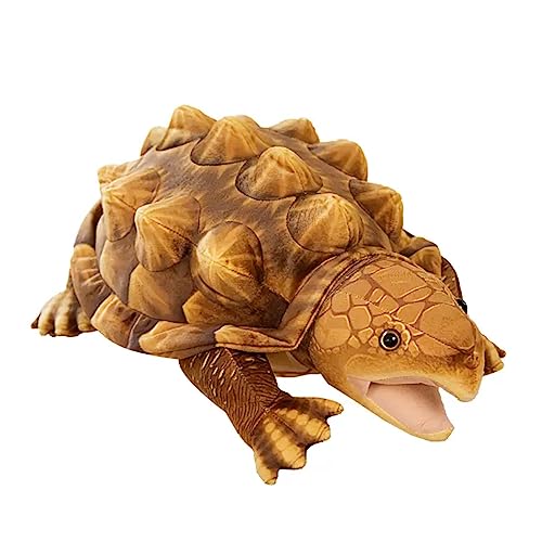 LSSHPZLFC Kuscheltiere Schildkröte Plüschtier 23,5 Zoll Meeresschildkröte Plüschtier Spielzeug, Weiche Schnappschildkröte Plüschpuppen for Kinder, Gefüllte Modellspielzeuge, Geschenke(Brown) von LSSHPZLFC