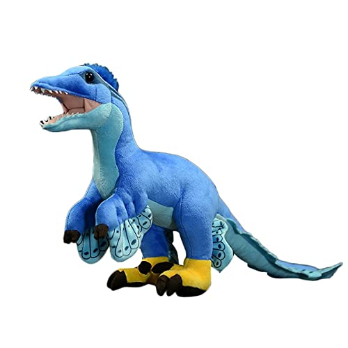 LSSHPZLFC Microraptor Dinosaurier Plüschtier, 18 Zoll Blauer Dinosaurier Utahraptor Tyrannosaurus Stofftier Plüschpuppe for Kinder von LSSHPZLFC