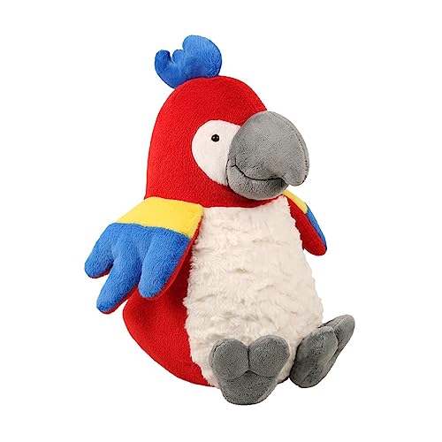 LSSHPZLFC Realistisches Papageien-Plüschtier, 40,6 cm, Rote Papageien-Plüschpuppe, Lustiges Vogelspielzeug for Kinder, Mädchen, Jungen, Umarmungsspielzeug, Geschenke von LSSHPZLFC