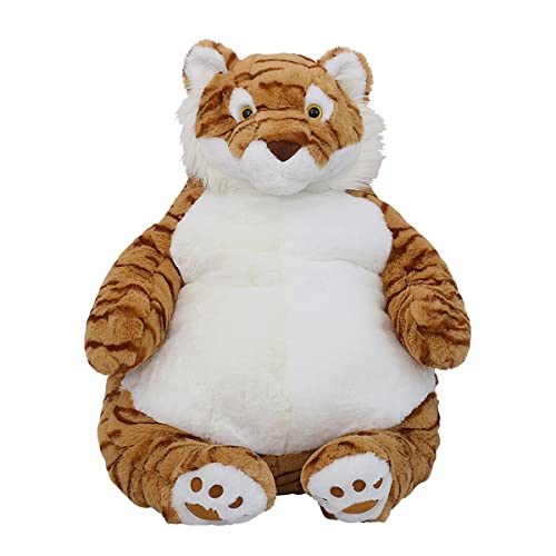 LSSHPZLFC Realistisches Tiger-Plüschtier, Tiger-Anime-Körperkissen, Süßes Weiches Plüschtier, Großer Tiger, Umarmungskissen, Sofa, Bett, Dekorative Geschenke for Jungen Und Mädchen(60cm) von LSSHPZLFC