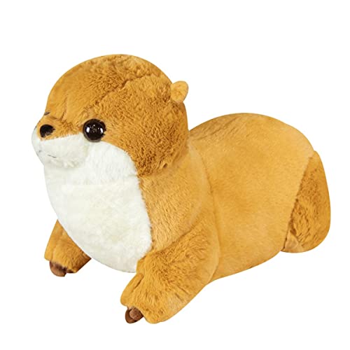 LSSHPZLFC Simulation Otter Stofftier, Niedliche Seeotter Wildtiere Plüschtierpuppen, Geburtstag Weihnachten Stofftier Geschenk for Kinder Kinder Mädchen Jungen(Yellow,50cm) von LSSHPZLFC