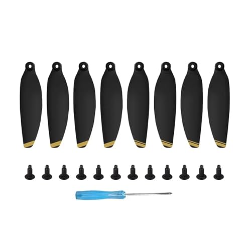 LSZBYHOK 1 Set Ersatz Zwei-Klinge Wiederaufladbare Requisiten Propeller for Mavic Mini Drone Zubehör LED Leucht Propeller 896C(Black) von LSZBYHOK