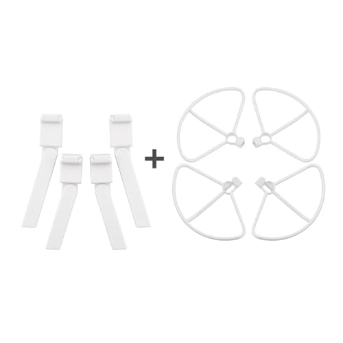 LSZBYHOK 3in1set Propeller Schutz Ring for FI-MI X8 SE X8Pro Faltbare Propeller Fahrwerke RC Quadcopter Teile Zubehör(2in1 White A) von LSZBYHOK