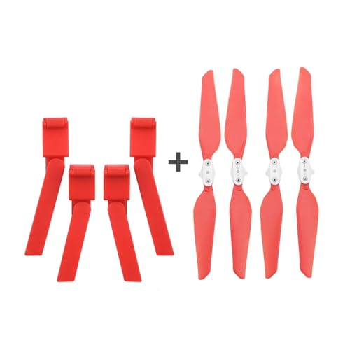 LSZBYHOK 3in1set Propeller Schutz Ring for FI-MI X8 SE X8Pro Faltbare Propeller Fahrwerke RC Quadcopter Teile Zubehör(2in1 red B) von LSZBYHOK