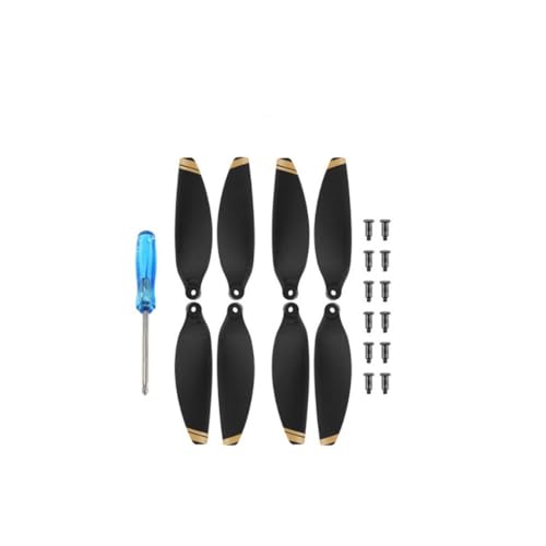 LSZBYHOK 8 stücke Bunte Propeller for D-JI Mini 2 SE/Mini 2/Mini SE Drone 4726F Requisiten Ersatz Klinge flügel Fans Ersatzteile(Black Gold) von LSZBYHOK