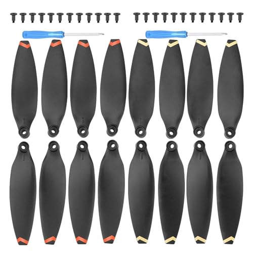 LSZBYHOK Geräuscharmer Ersatzpropeller for FI-MI X8 Mini-Drohnenteile, Leichter Prop-Faltblattflügel for X8 Mini V2-Zubehör(Orange Golden Edge) von LSZBYHOK