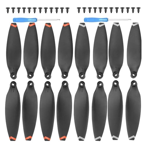 LSZBYHOK Geräuscharmer Ersatzpropeller for FI-MI X8 Mini-Drohnenteile, Leichter Prop-Faltblattflügel for X8 Mini V2-Zubehör(Orange White Edge) von LSZBYHOK