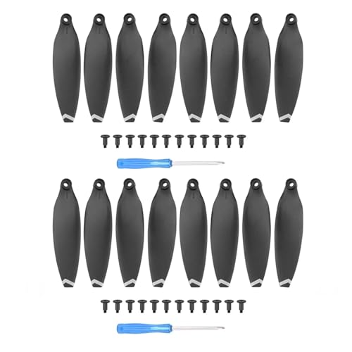 LSZBYHOK Geräuscharmer Ersatzpropeller for FI-MI X8 Mini-Drohnenteile, Leichter Prop-Faltblattflügel for X8 Mini V2-Zubehör(White Edge 16pcs) von LSZBYHOK