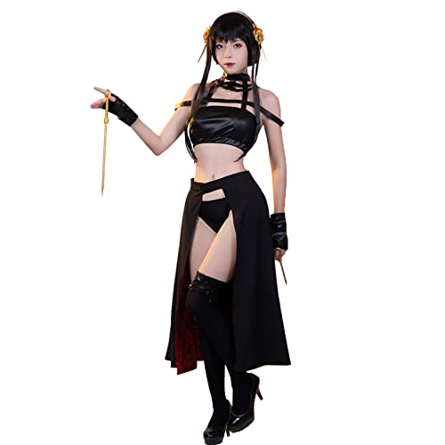 LTAKK Yor Forger Cosplay Kostüm für Spy X Familie Frauen Anime Cosplay Outfit Halloween, M/L von LTAKK