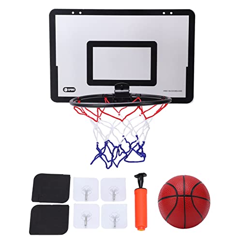 LTSQIN Indoor-Basketballkorb, kleines Basketballkorb-Set, Mini-Hoop-Set über der Tür, Keine Perforation, Indoor-Basketballkorb-Spiel mit Basketball für Basketballliebhaber von LTSQIN