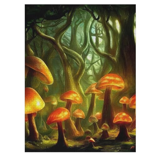 500 Teile Puzzle Für Erwachsene, Pilz -Puzzles, Kinder HolzPuzzle, Kreatives Puzzle, Geschenk Für Freunde Und Familie 55×41cm von LTTTT