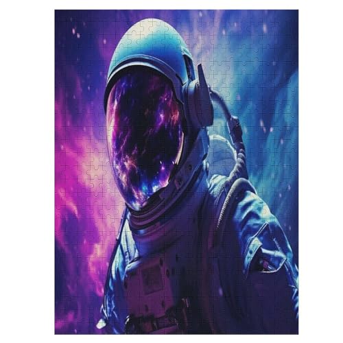 Astronaut Puzzle Für Erwachsene 500 Teile Premium Recyceltes Brett Zum Lernen, Lernspielzeug, Familienspiele Kinder Holzpuzzle 55×41cm von LTTTT