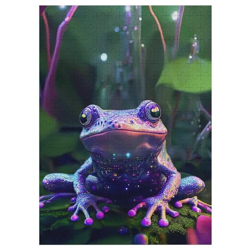 Frosch Holzpuzzle 300 Teile,Puzzles Für Erwachsene, Impossible Puzzle, Kinder Legespiel 42×30cm von LTTTT