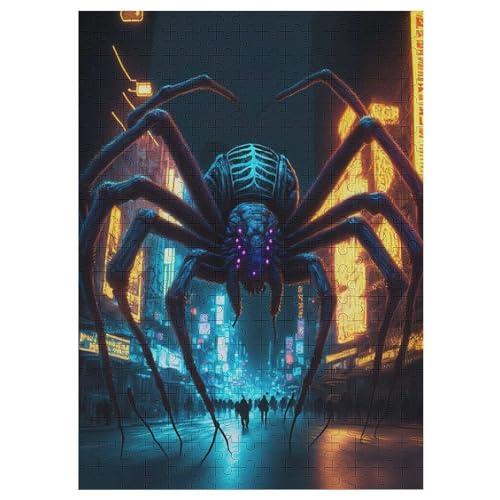 Giant Spinne 300 Teile Puzzles Für Erwachsene Holzpuzzle Familienpuzzlespiel Stressabbau-Puzzle Für Erwachsene Kinder Ab 12 Jahren 42×30cm von LTTTT