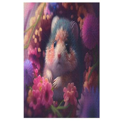 Hamster 1000 Teile Premium-Puzzles Für Erwachsene Kinder- Holzpuzzles Spaß Und Lernspiele - Perfekte Puzzle-Geschenke 78×53cm von LTTTT