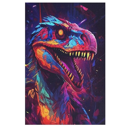 Holzpuzzle Dinosaurier Puzzle 1000 Teile Erwachsene Klassische Pädagogisches Spielzeug Kinder Lernspiel Herausforderndes Puzzles 78×53cm von LTTTT