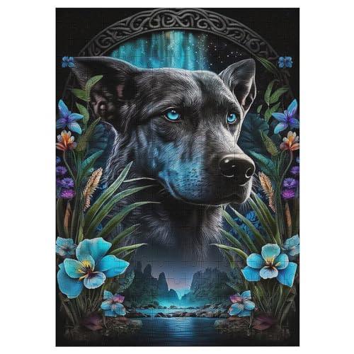 Hund Puzzle Für Erwachsene 300 Teile Premium Recyceltes Brett Zum Lernen, Lernspielzeug, Familienspiele Kinder Holzpuzzle 42×30cm von LTTTT