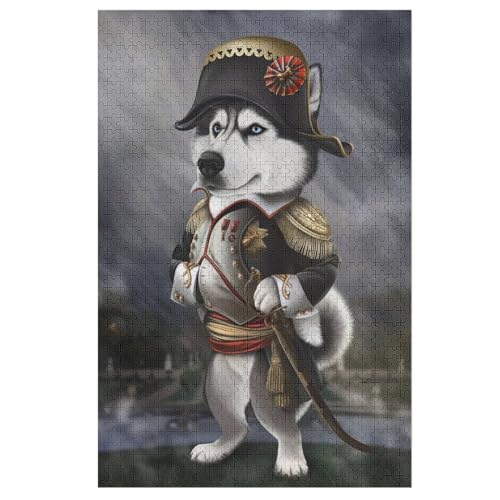 Husky Puzzles 1000 Teile Erwachsener Kniffel Spaß Für Die Ganze Familie, Holzpuzzle Kinder Erwachsene, Impossible Puzzle Schwer 78×53cm von LTTTT