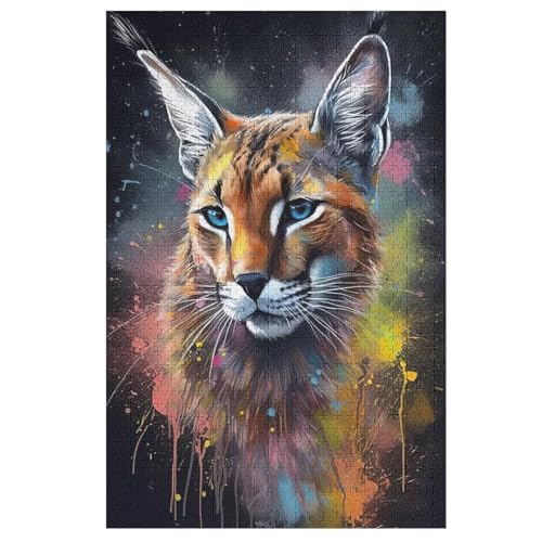 Katze Puzzle 1000 Teile, Holzpuzzle Für Erwachsene Kinder, Impossible Puzzles, Geschicklichkeitsspiel Für Die Ganze Familie 78×53cm von LTTTT