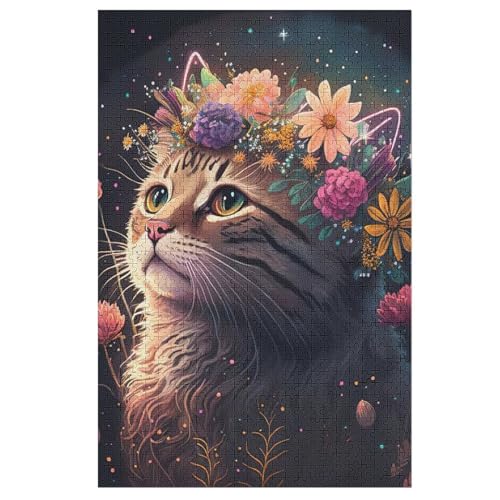 Katze Puzzles 1000 Teile Erwachsener Kniffel Spaß Für Die Ganze Familie, Holzpuzzle Kinder Erwachsene, Impossible Puzzle Schwer 78×53cm Katze Puzzles 1000 Teile Erwachsener Kniffel Spaß Für Die Ganze Familie, Holzpuzzle Kinder Erwachsene, Impossible Puzzle Schwer 78×53cm von LTTTT