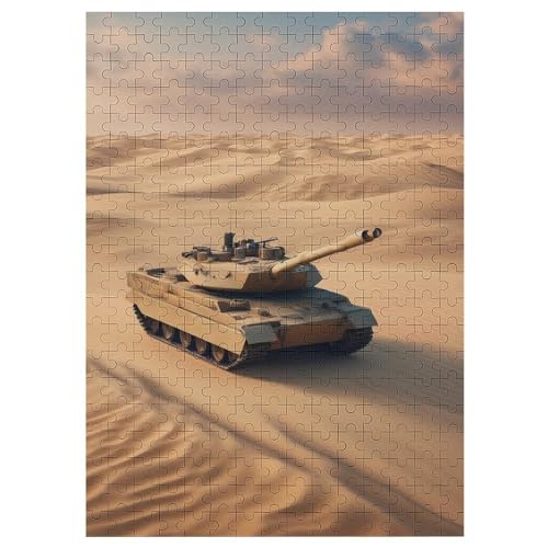 Panzer Holzpuzzle 300 Teile, Knobelspiele Für Erwachsene, Teenager, Puzzles Unmögliche - Kinder Puzzle Zimmer Deko 42×30cm von LTTTT