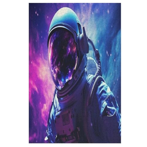 Puzzle Für Erwachsene, Astronaut, 1000 Puzzleteile Für Kinder, Holzpuzzles, Geeignet Für Erwachsene Lernspiel, 78×53cm von LTTTT