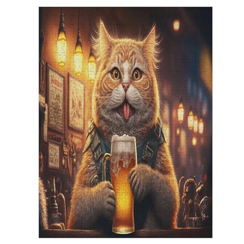 Puzzle Für Erwachsene, Katze, 500 Puzzleteile Für Kinder, Holzpuzzles, Geeignet Für Erwachsene Lernspiel, 55×41cm von LTTTT