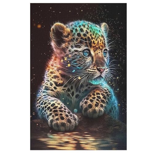 Puzzle Für Erwachsene, Leopard, 1000 Puzzleteile Für Kinder, Holzpuzzles, Geeignet Für Erwachsene Lernspiel, 78×53cm von LTTTT