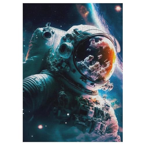 Puzzles Für Erwachsene Astronaut, 300 Teile, Puzzle Aus Holz Für Erwachsene Und Kinder Ab 12 Jahren, Lernspielzeug 42×30cm von LTTTT