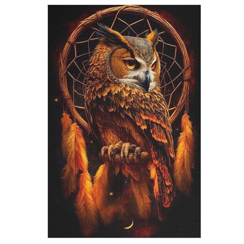 Puzzles Für Erwachsene Eule, 1000 Teile, Puzzle Aus Holz Für Erwachsene Und Kinder Ab 12 Jahren, Lernspielzeug 78×53cm von LTTTT