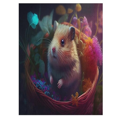 Puzzles Für Erwachsene Hamster,500-teilige Puzzle Für Erwachsene Und Kinder Ab 12 Jahren, Holzpuzzles Für Die Heimdekoration, 55×41cm Puzzles Für Erwachsene Hamster,500-teilige Puzzle Für Erwachsene Und Kinder Ab 12 Jahren, Holzpuzzles Für Die Heimdekoration, 55×41cm von LTTTT