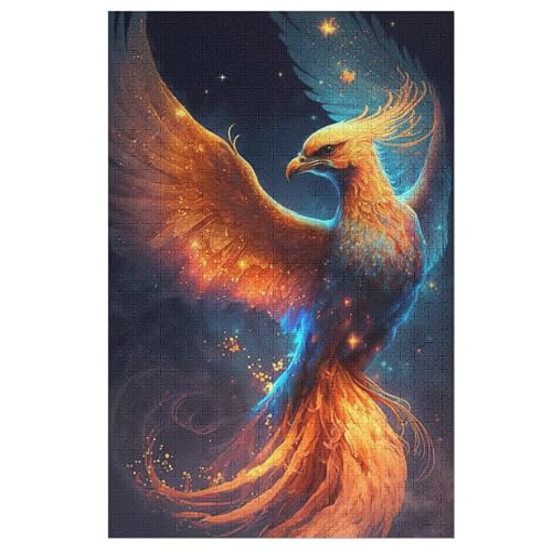 Puzzles Für Erwachsene Phönix, 1000 Teile, Puzzle Aus Holz Für Erwachsene Und Kinder Ab 12 Jahren, Lernspielzeug 78×53cm von LTTTT