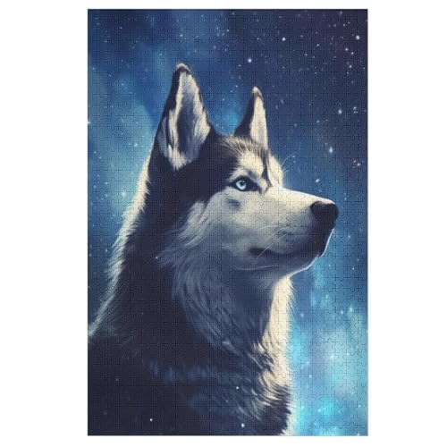 Puzzles Für Erwachsene Wolf, 1000 Teile, Puzzle Aus Holz Für Erwachsene Und Kinder Ab 12 Jahren, Lernspielzeug 78×53cm von LTTTT