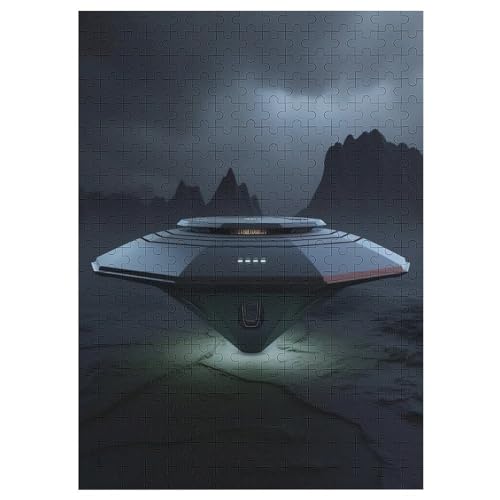 UFO Holzpuzzle - Puzzle Für Erwachsene, 300-teilige Puzzles Für Teenager Und Kinder, Herausfordernde Spiele 42×30cm von LTTTT