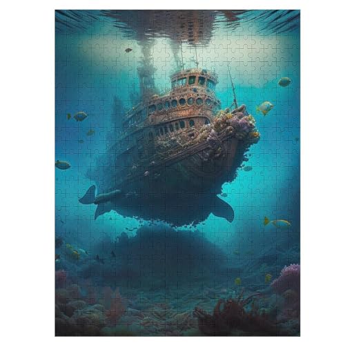 Unterwasserwelt Holzpuzzle 500 Teile, Knobelspiele Für Erwachsene, Teenager, Puzzles Unmögliche - Kinder Puzzle Zimmer Deko 55×41cm von LTTTT