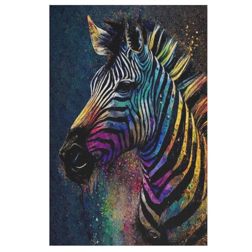 Zebra Puzzles Für Erwachsene, 1000-teiliges Holzpuzzle, Geeignet Für Kinder Ab 12 Jahren, Die Pädagogische Puzzle Lernen 78×53cm von LTTTT