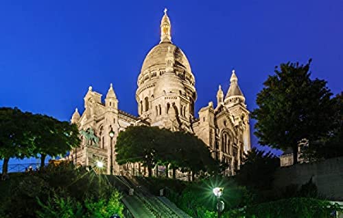 Spiel des Jahres Erwachsenenpuzzle 1000 Teile Lichter der Stadt, Paris, Frankreich, Basilika Montmartre Sacre Coeur 50x70CM von LUAJZF