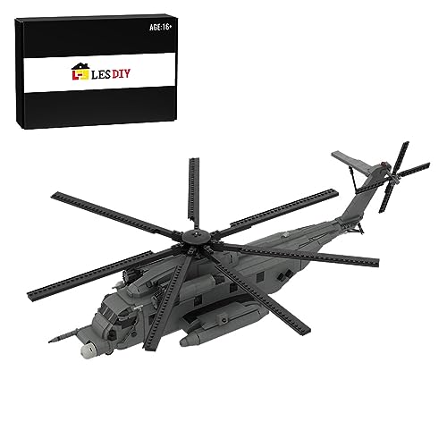 LUBBY Technik Militär Flugzeug Bausteine, 2023Teile MOC-134252 Sikorsky MH-53 Pave Low Modell, Geschenke für Jungen und Mädchen, Dekoratives Ornament von LUBBY