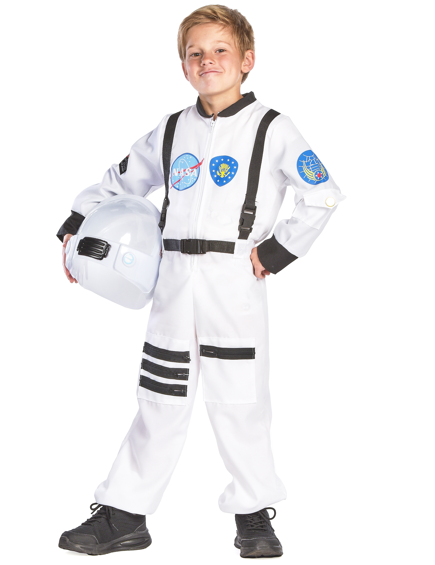 Astronauten-Kinderkostüm Raumfahrerkostüm weiss-schwarz von KARNEVAL-MEGASTORE