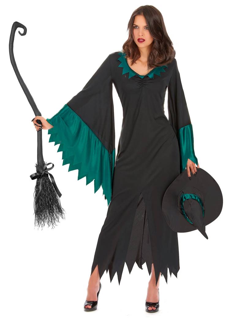 Geheimnisvolle Hexe Damenkostüm Zauberin schwarz-grün Geheimnisvolle Hexe Damenkostüm Zauberin schwarz-grün von KARNEVAL-MEGASTORE