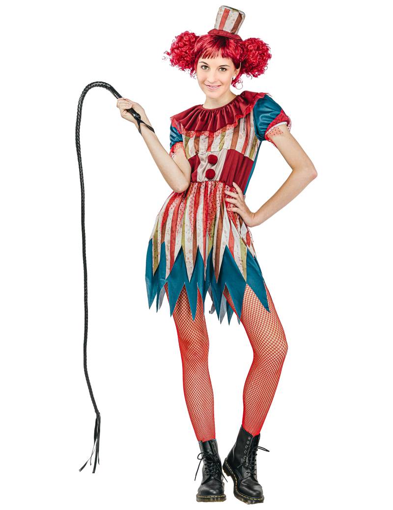 Horrorclown Kostüm für Damen Halloweenkostüm bunt Horrorclown Kostüm für Damen Halloweenkostüm bunt von KARNEVAL-MEGASTORE