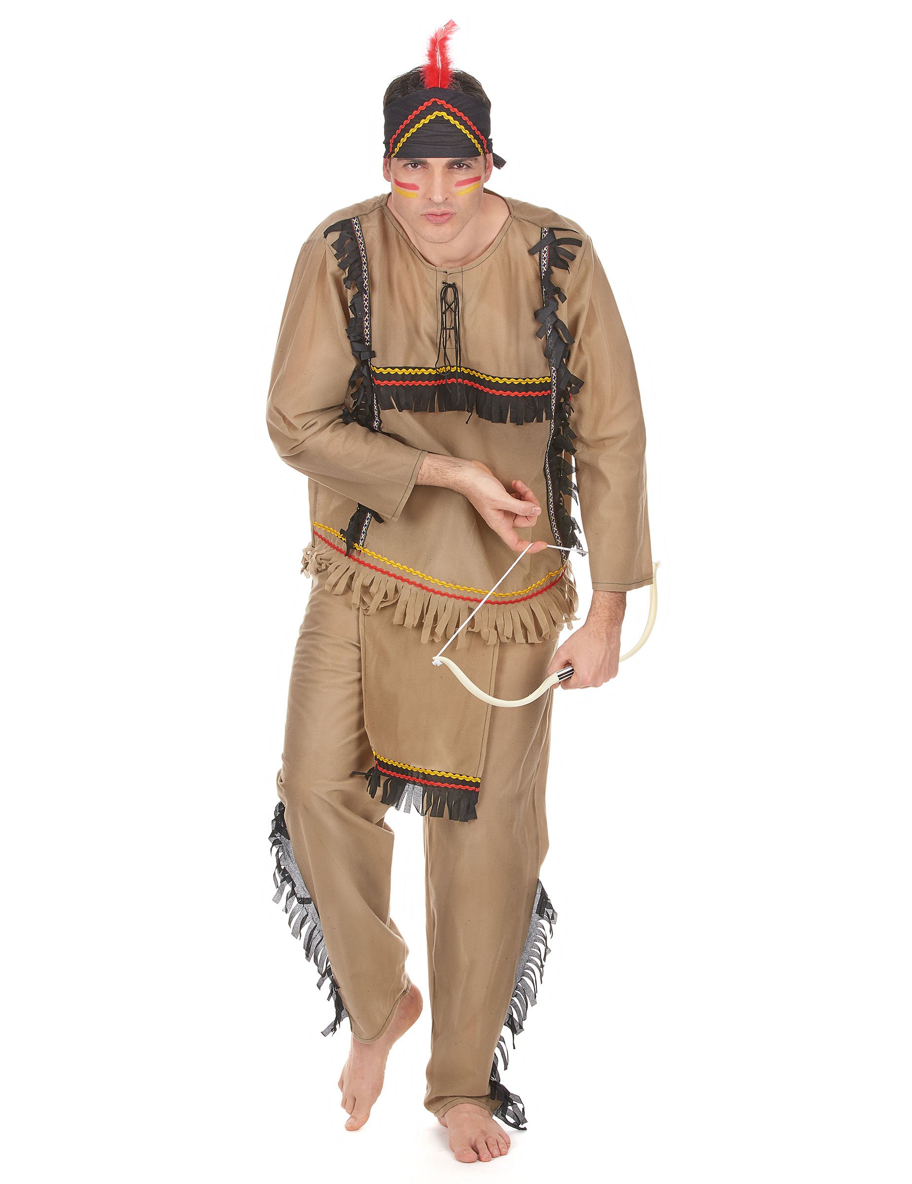 Indianer Herrenkostüm beige-bunt von ATOSA