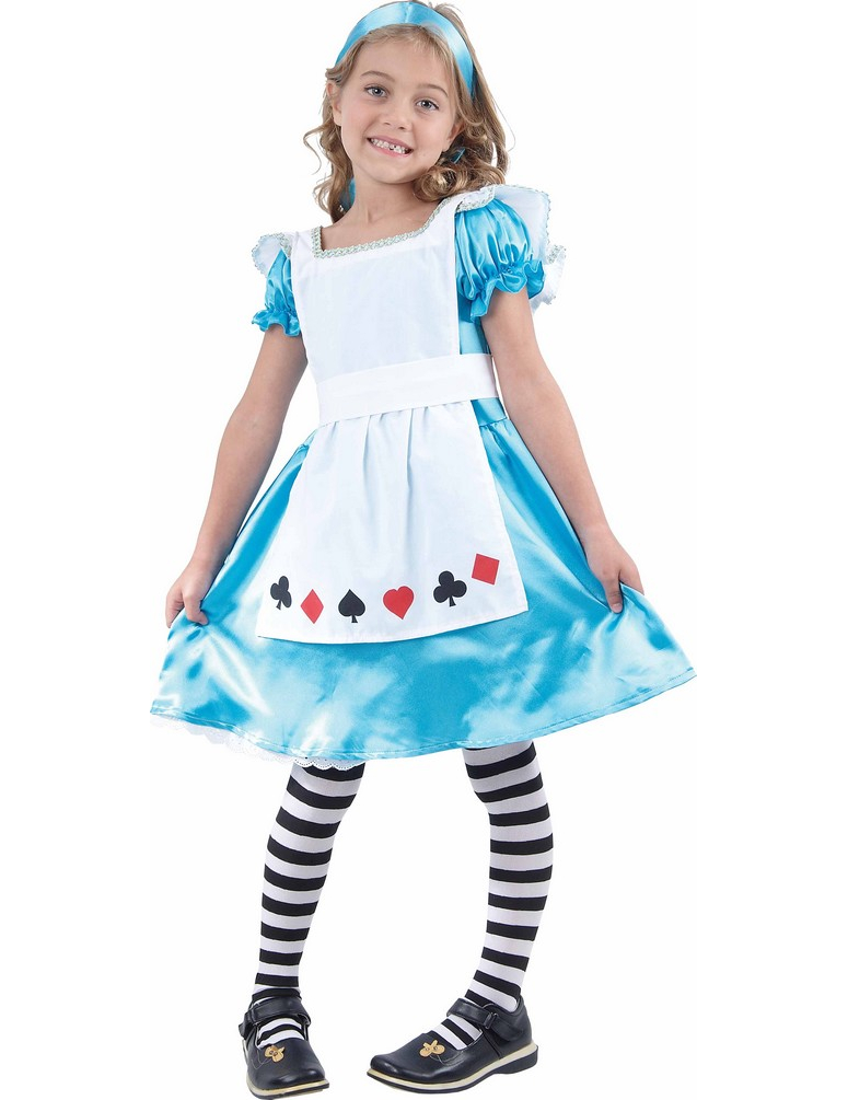 Zauberhafte Alice Märchenkostüm für Kinder blau-weiss von KARNEVAL-MEGASTORE